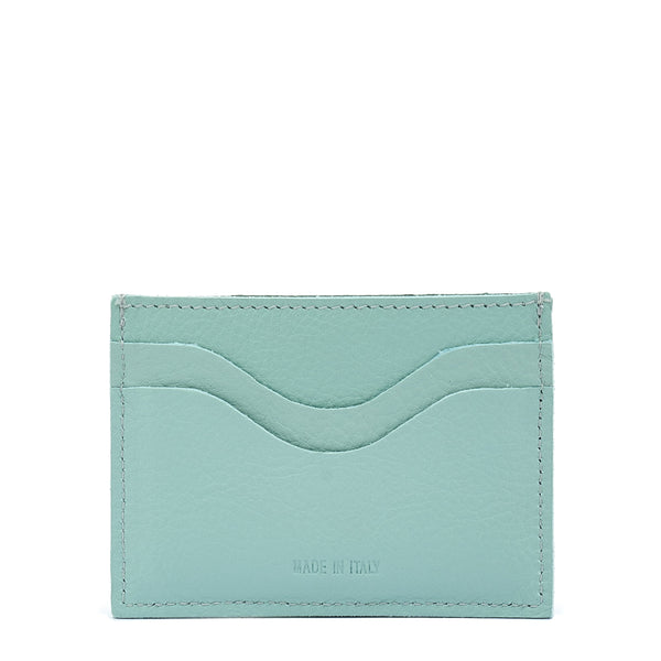 Salina | Porta carte in pelle colore celeste botticelli