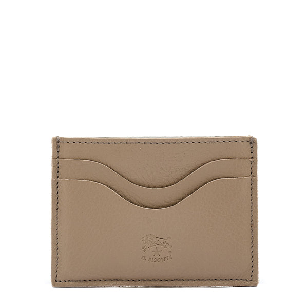 Salina | Porta carte in pelle colore beige vasari