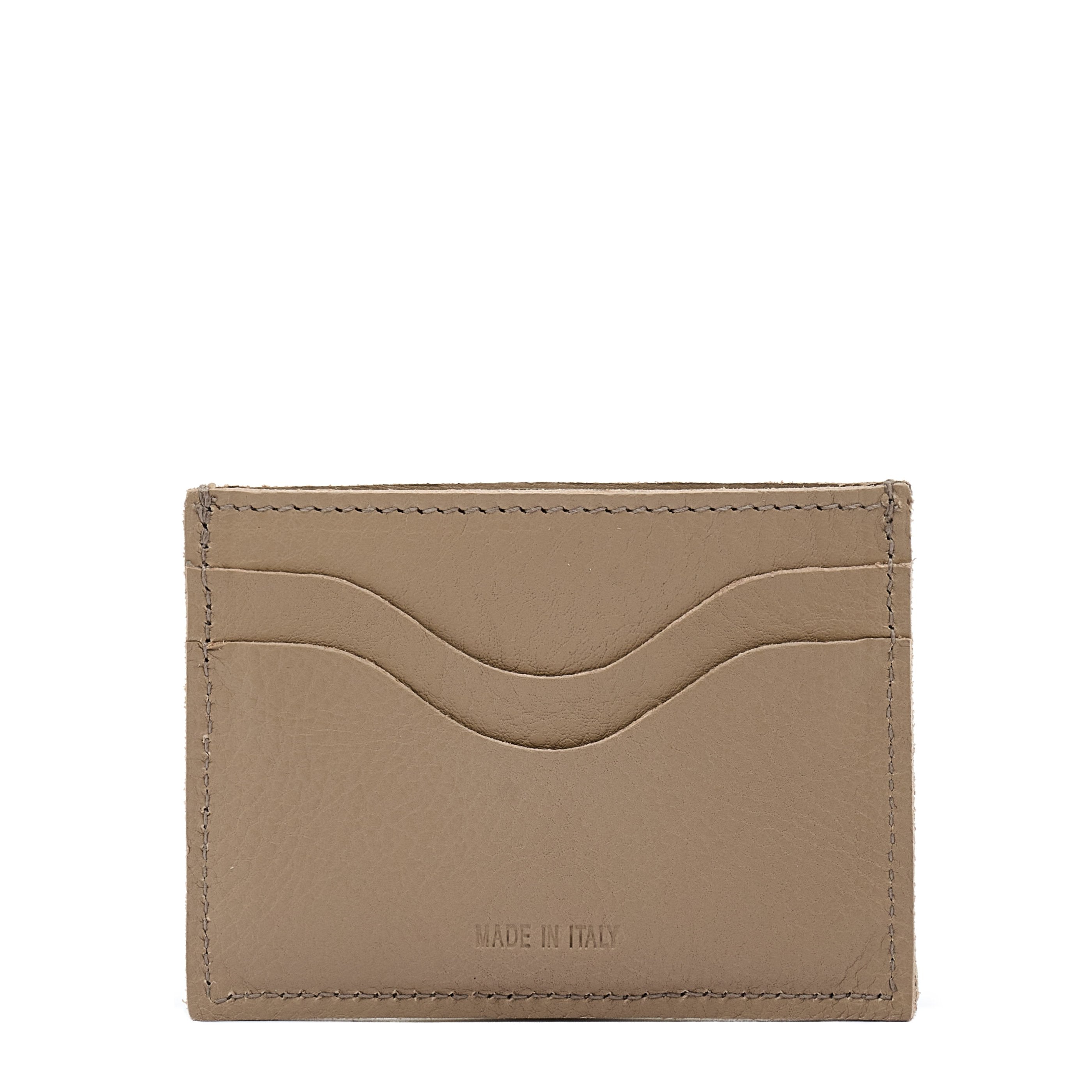 Salina | Porte-cartes en cuir couleur beige vasari