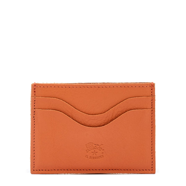 Salina | Porta carte in pelle colore arancio pontormo