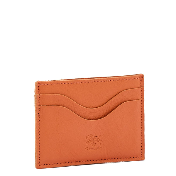 Salina | Porta carte in pelle colore arancio pontormo