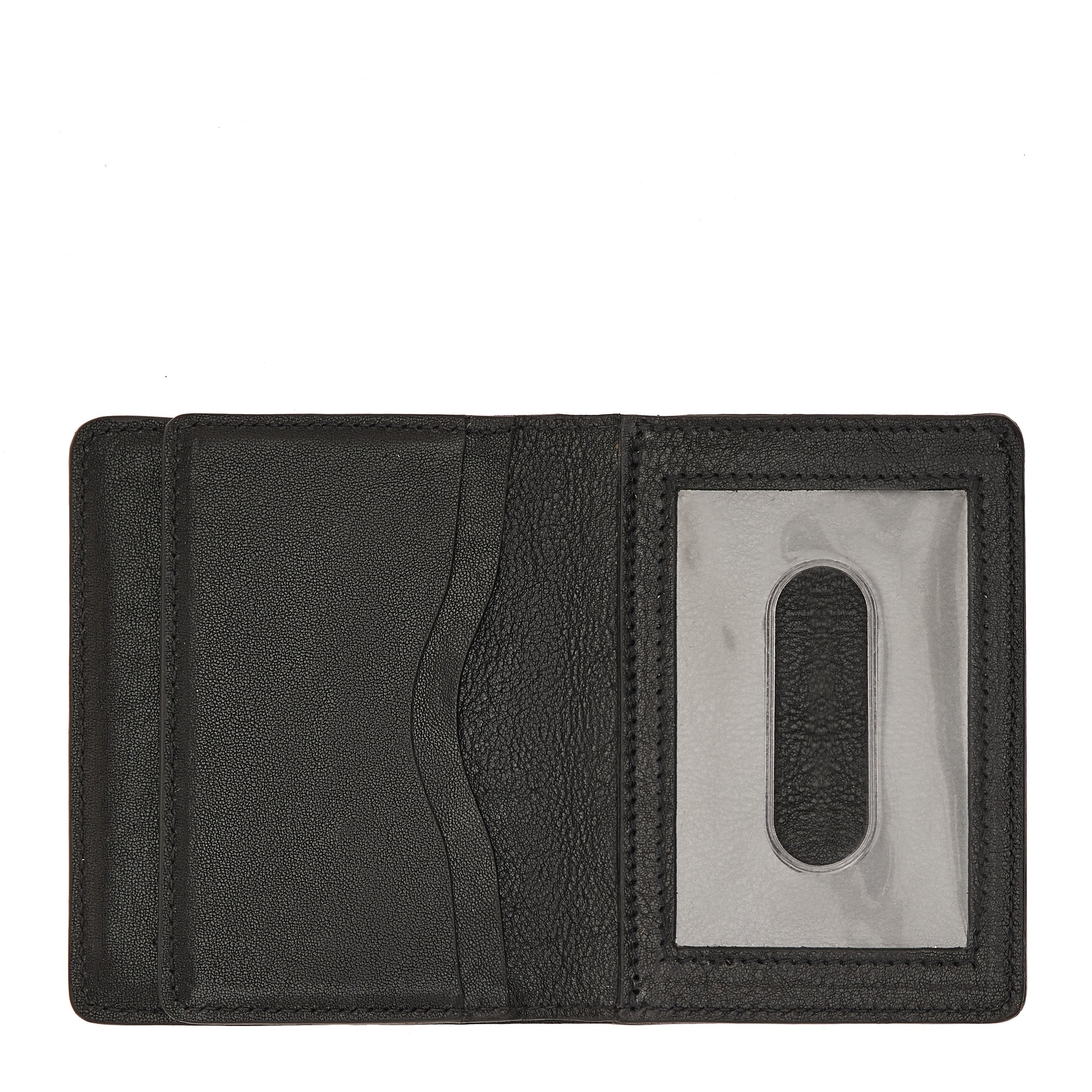 Oriuolo | Porte-cartes pour homme en cuir vintage couleur noir