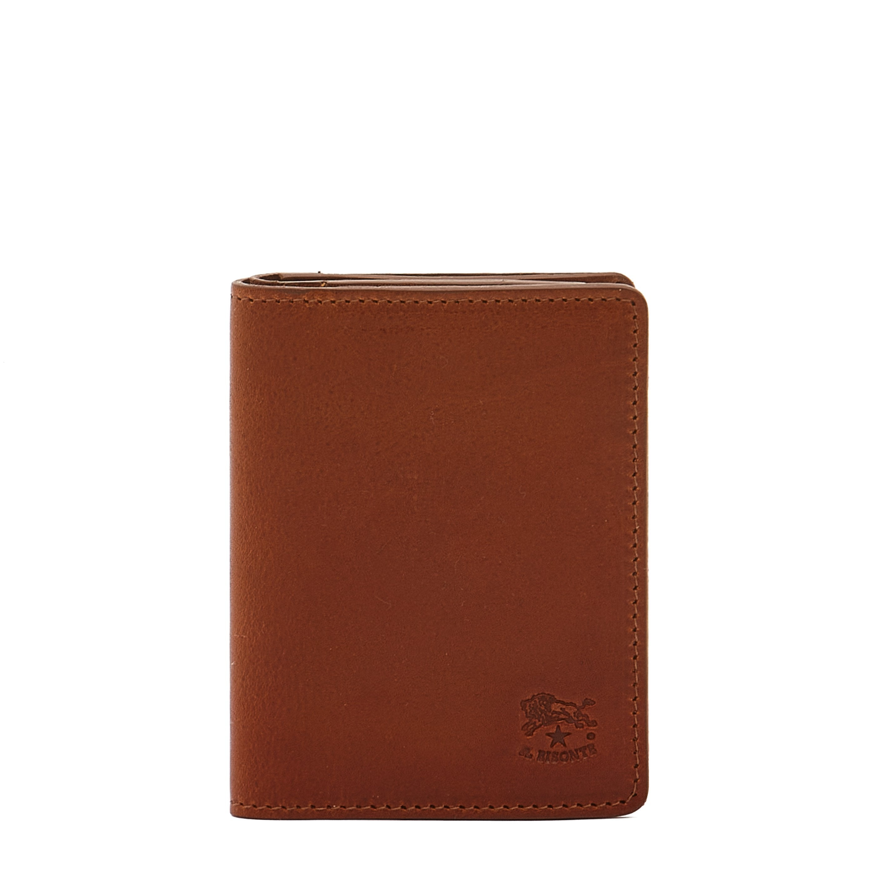 Oriuolo | Porte-cartes pour homme en cuir vintage couleur sépia