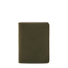 Oriuolo | Men's card case in vintage leather color forest