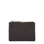 Cestello | Men's card case in vintage leather color black