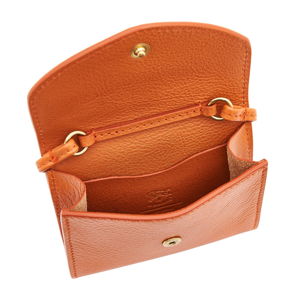 Bigallo | Women's card case in leather color caramel