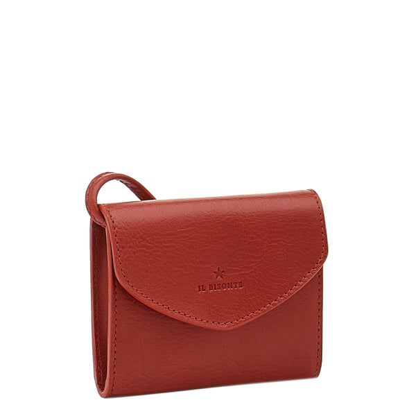 Bigallo | Porte-cartes pour femme en cuir couleur rouge
