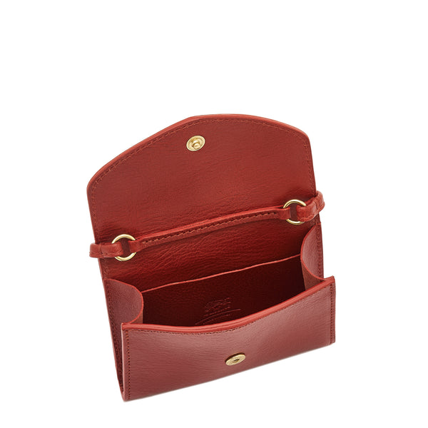 Bigallo | Porte-cartes pour femme en cuir couleur rouge