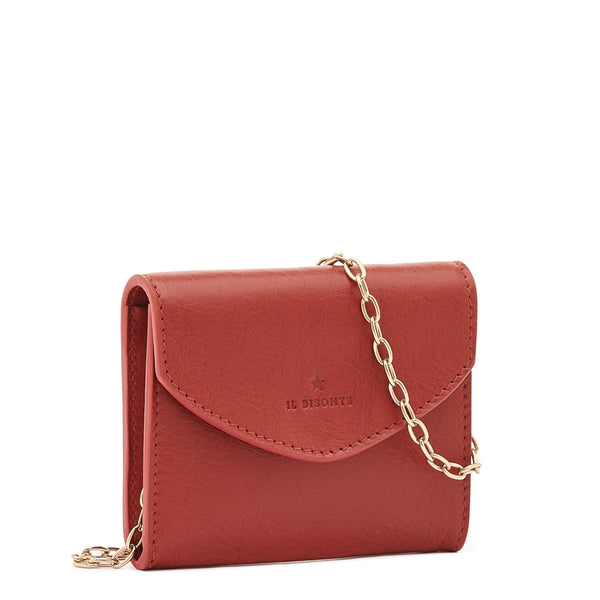 Bigallo | Women's card case in leather color red