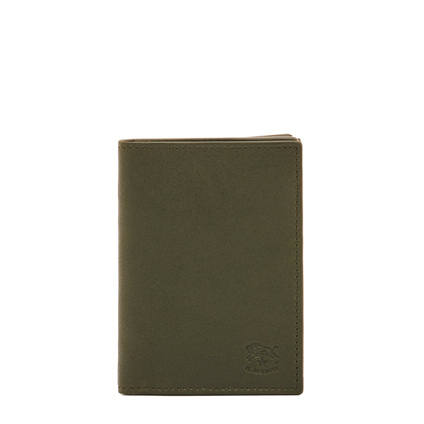 Galileo | Men's card case in vintage leather color forest