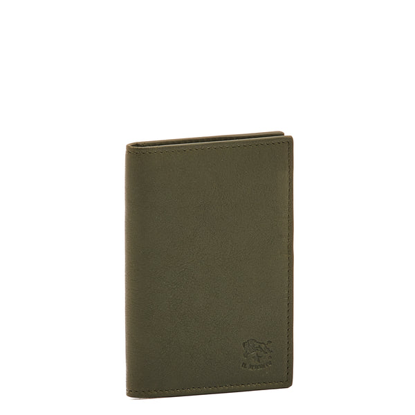 Galileo | Men's card case in vintage leather color forest