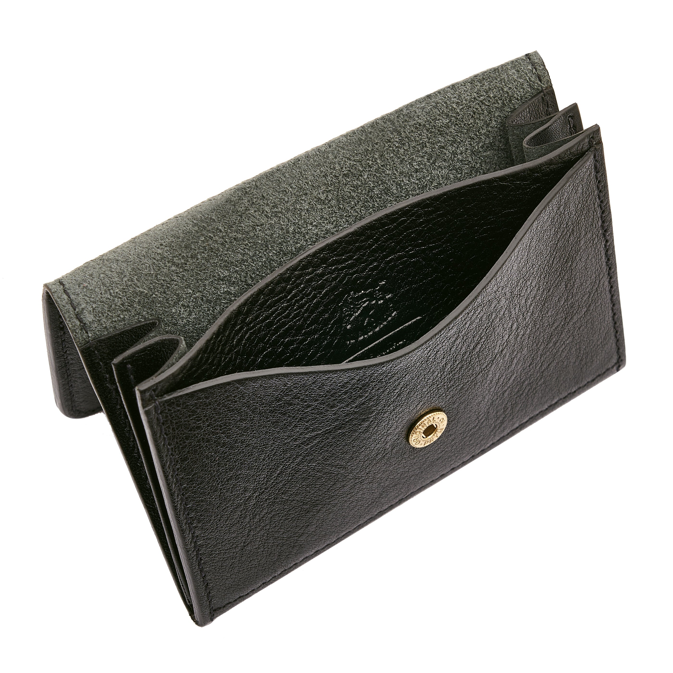 Galileo | Men's card case in calf leather color black
