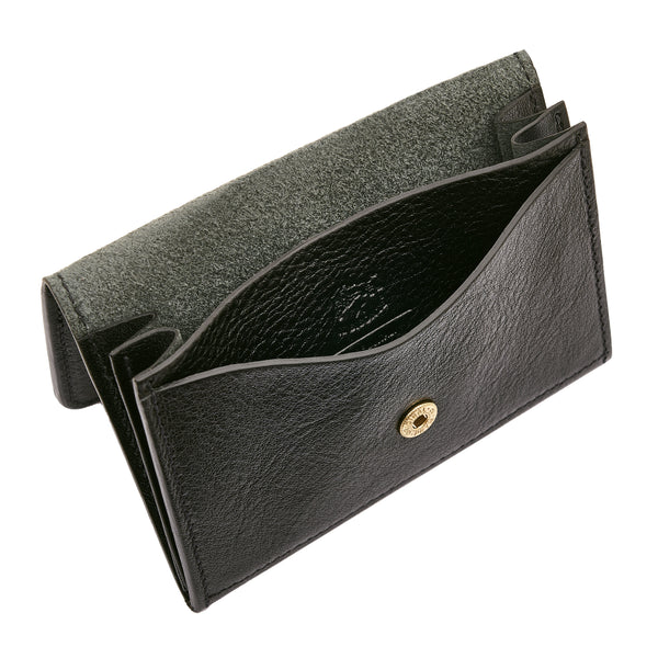 Galileo | Men's card case in calf leather color black