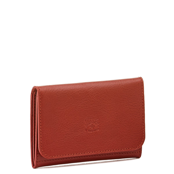Galileo | Men's card case in calf leather color red