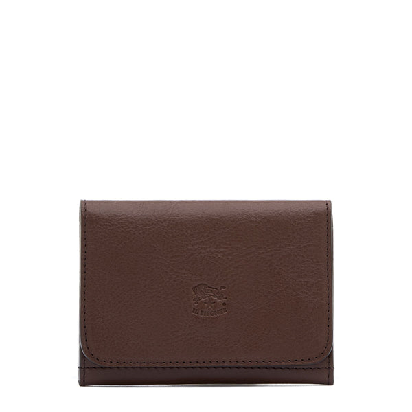 Galileo | Porte-cartes pour homme en cuir couleur marron tabacco — 
front view
