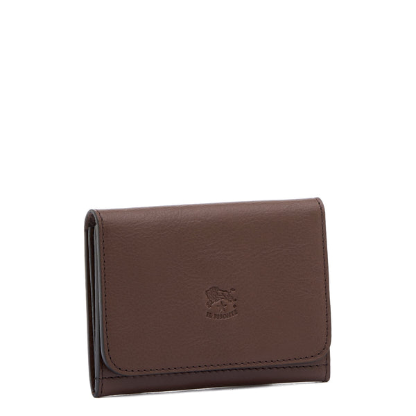 Galileo | Porte-cartes pour homme en cuir couleur marron tabacco — 
side view
