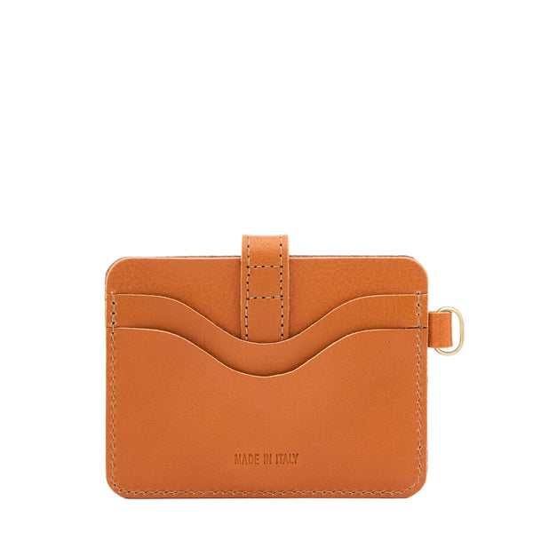 Mugello | Men's card case in leather color caramel