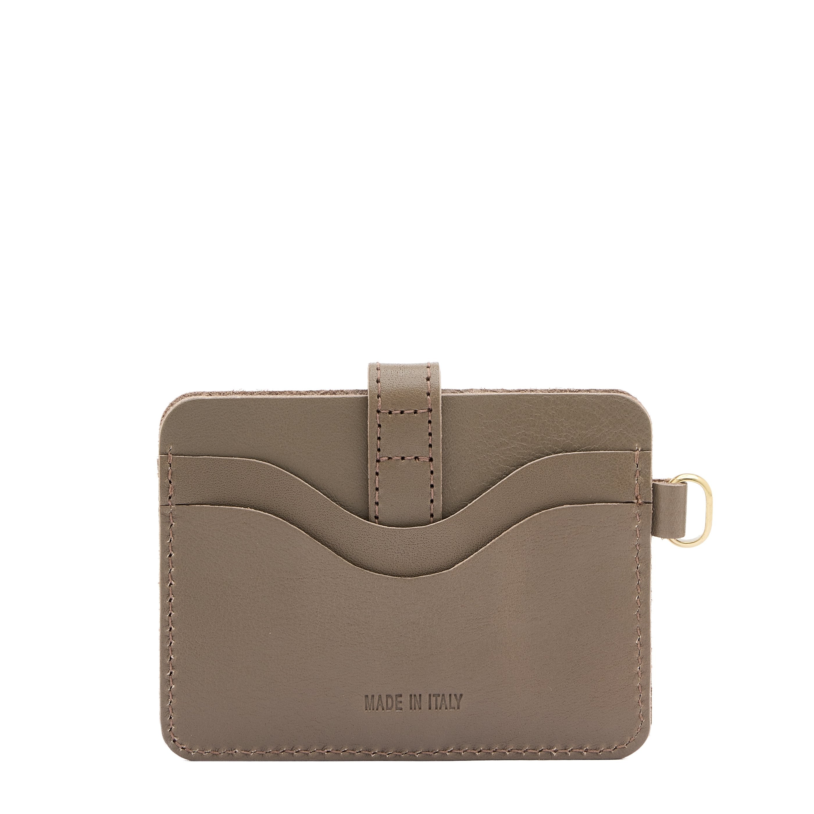 Mugello | Men's card case in leather color light grey