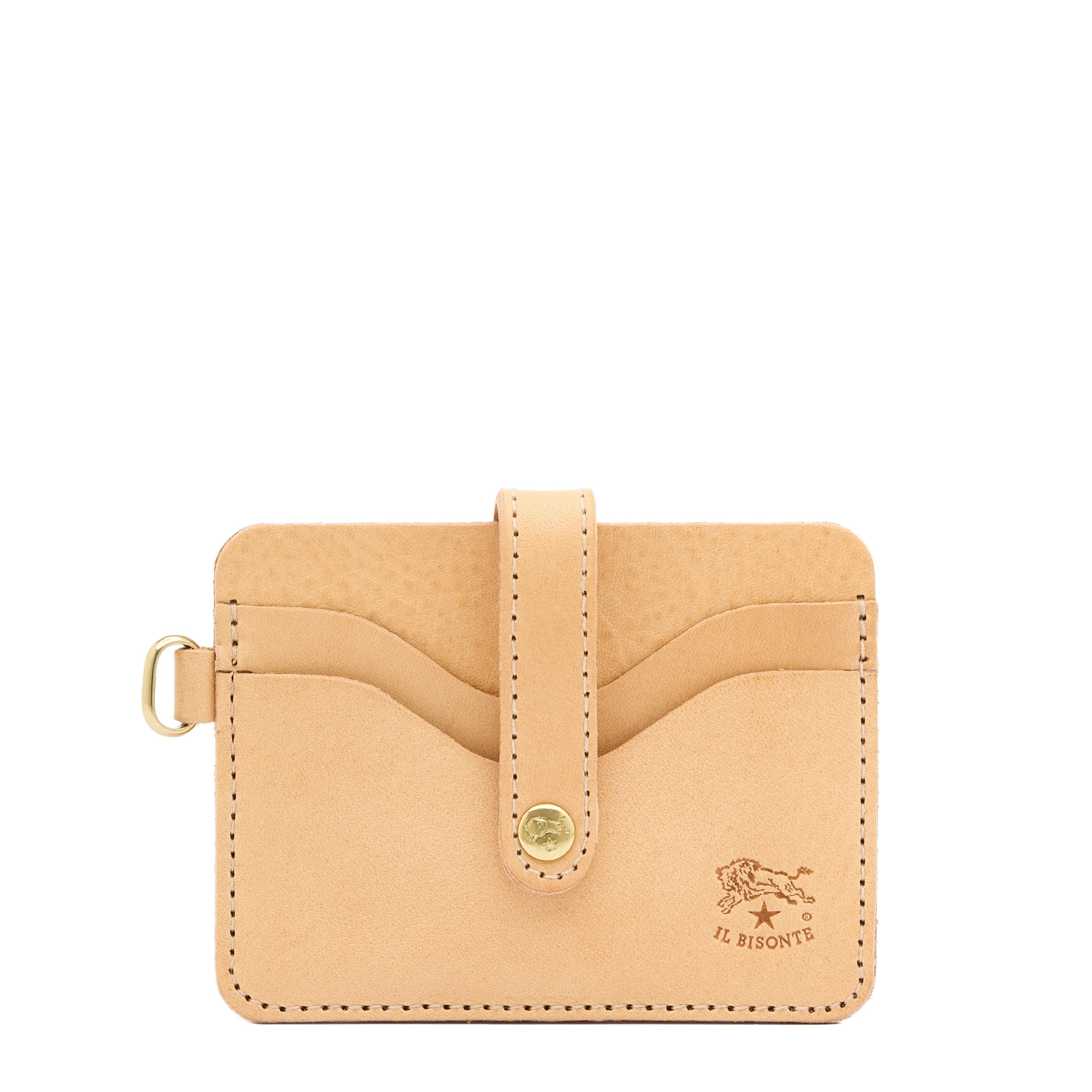 Mugello | Men's card case in leather color natural