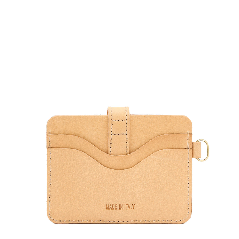 Mugello | Men's card case in leather color natural