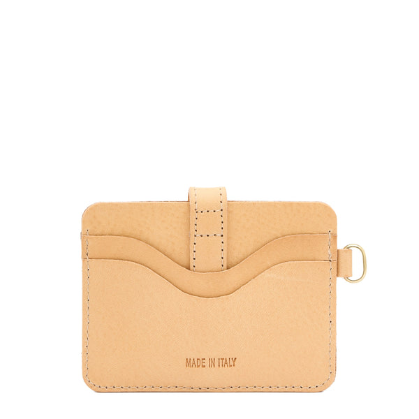 Mugello | Men's card case in leather color natural