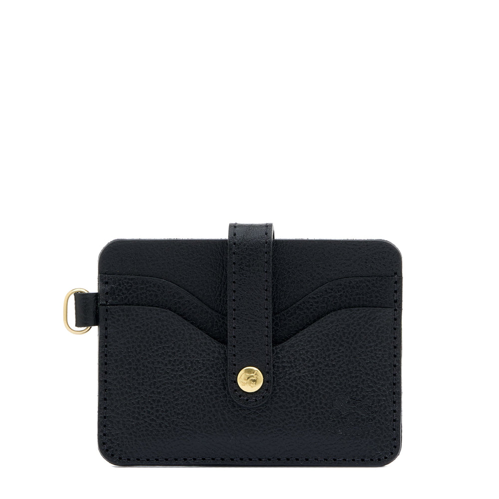 Mugello | Men's card case in leather color black — 
front view
 — 1 of 3