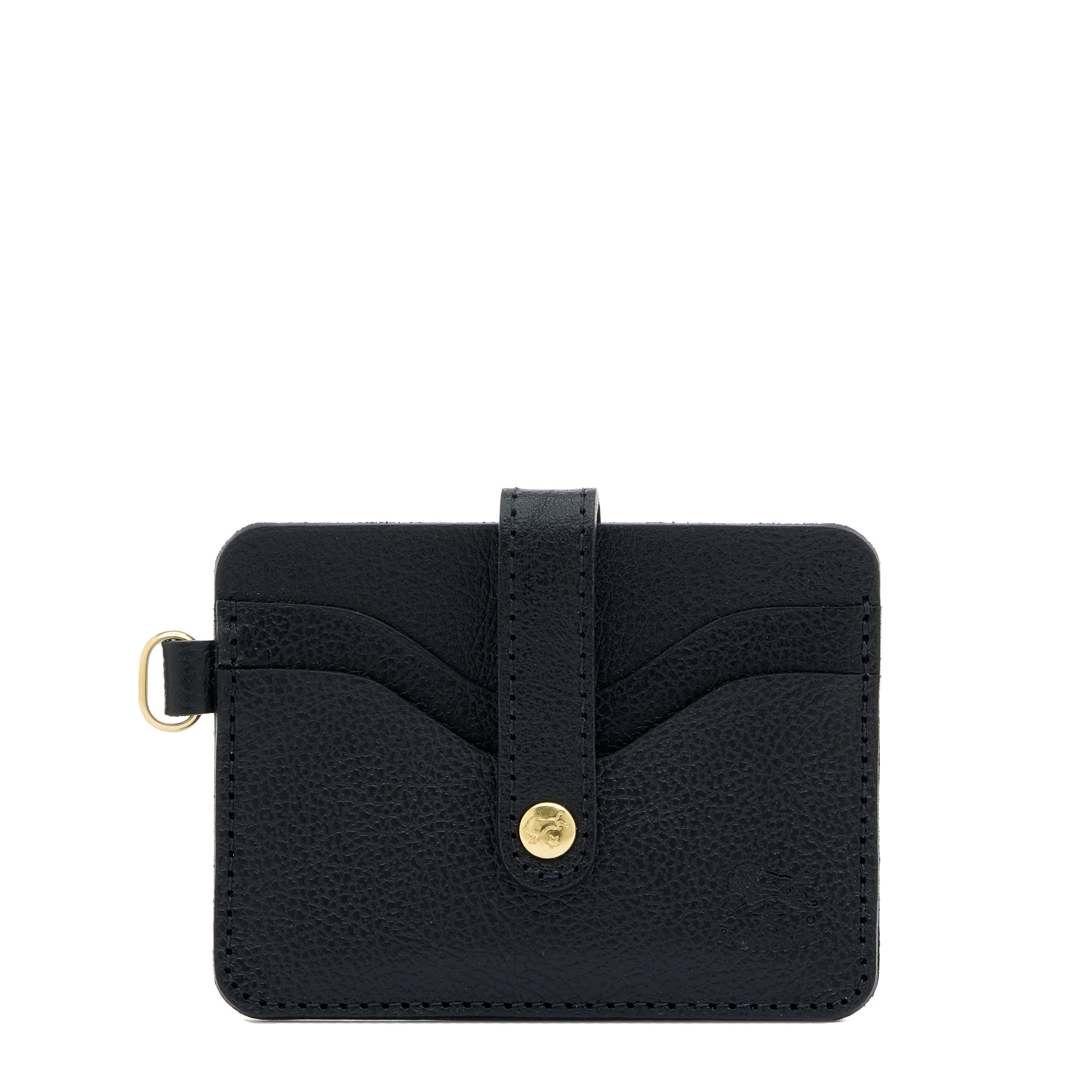 Mugello | Men's card case in leather color black — 
front view
 — 1 of 3