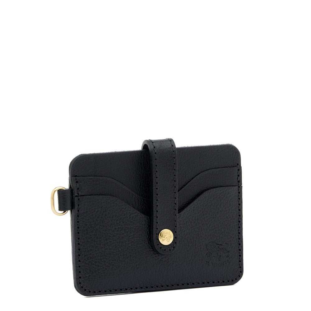 Mugello | Men's card case in leather color black — 
side view
 — 2 of 3