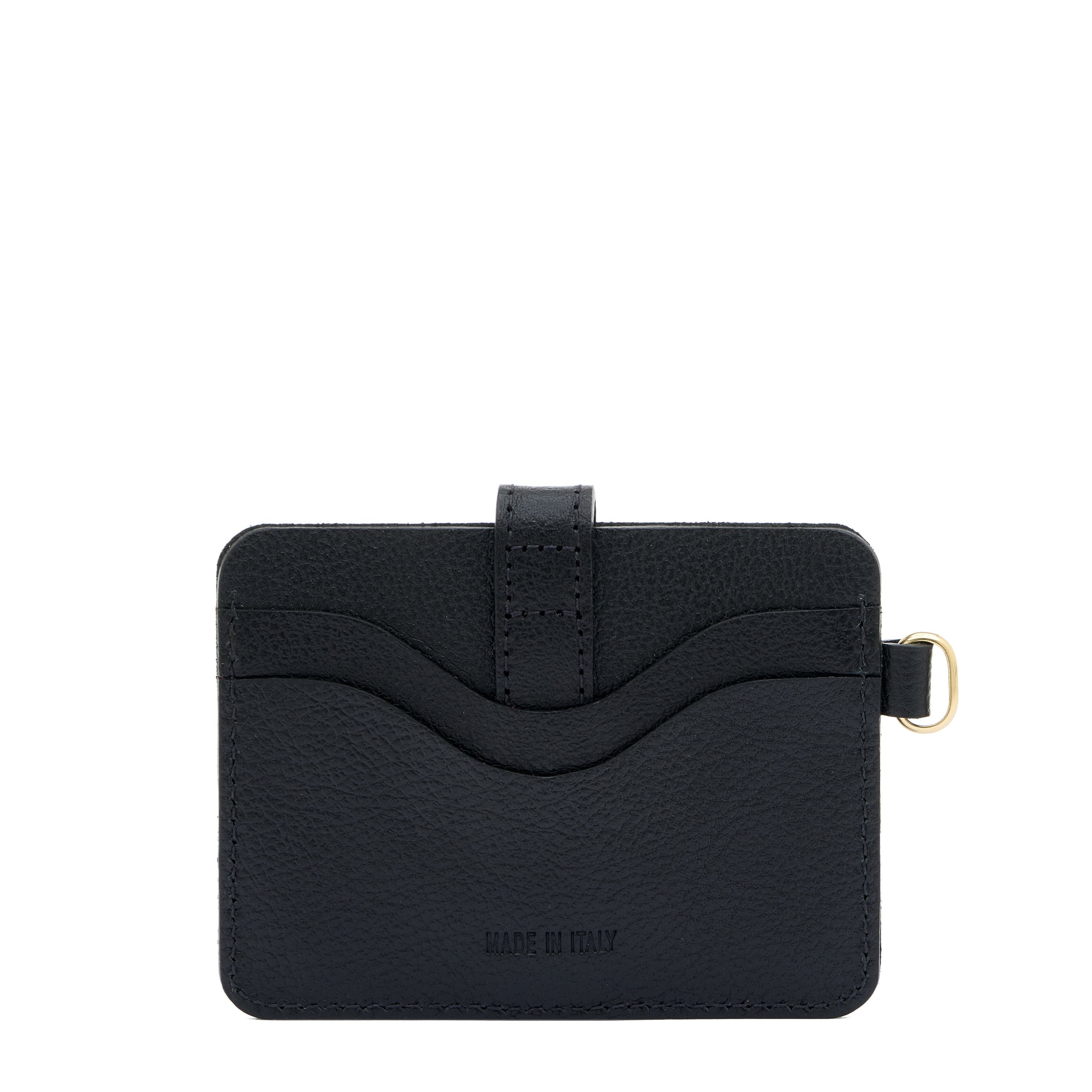 Mugello | Men's card case in leather color black — 
back or detail view
 — 3 of 3
