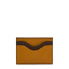 Duo | Card case in leather color yellow narciso