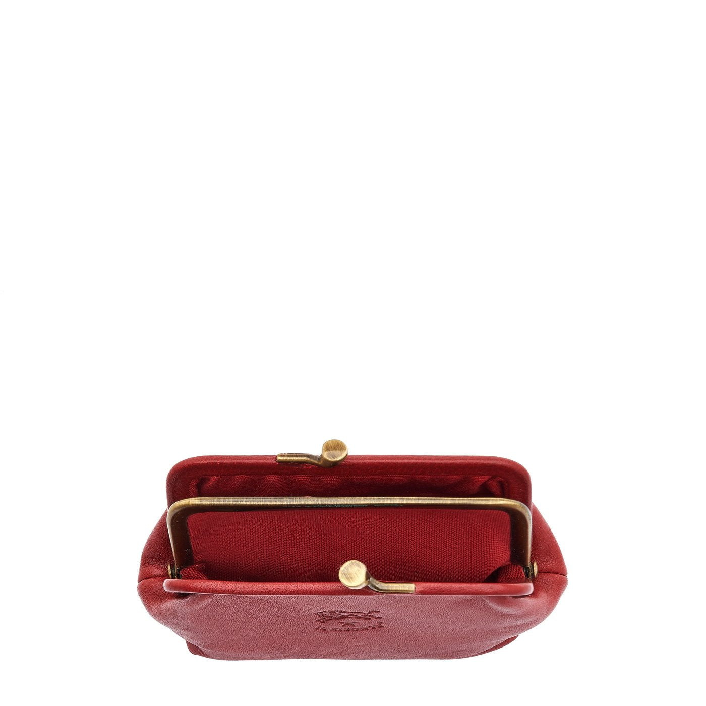 Women's Coin Purse in Calf Leather color Red