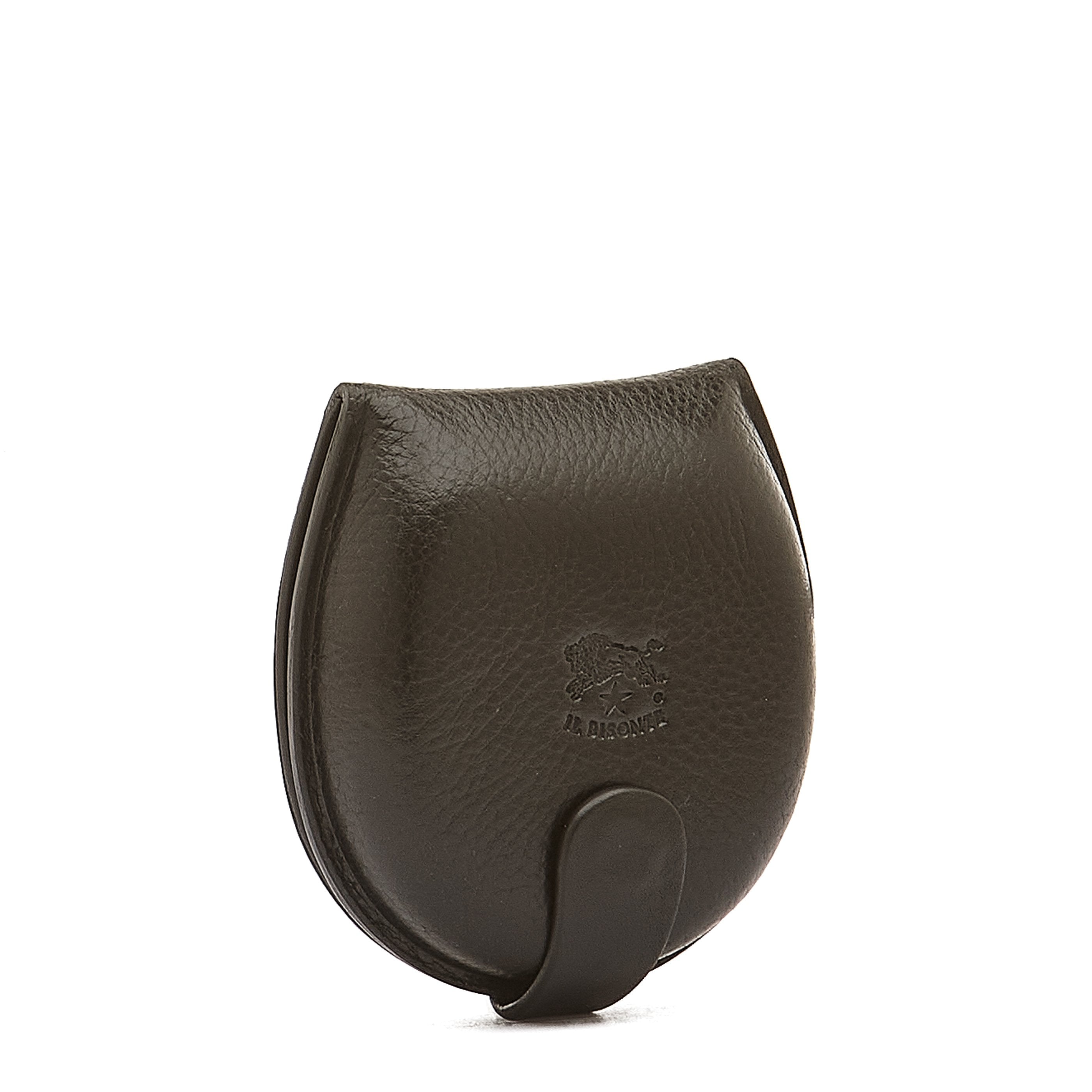 Men's coin purse in leather color black – Il Bisonte