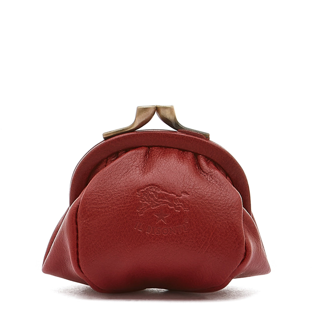 Porte monnaie en cuir couleur cerise noire – Il Bisonte Porte monnaie en cuir couleur cerise noire – Il Bisonte