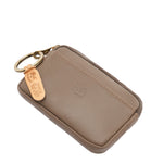 Coin purse in calf leather color light grey