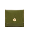 Coin purse in leather color cypress