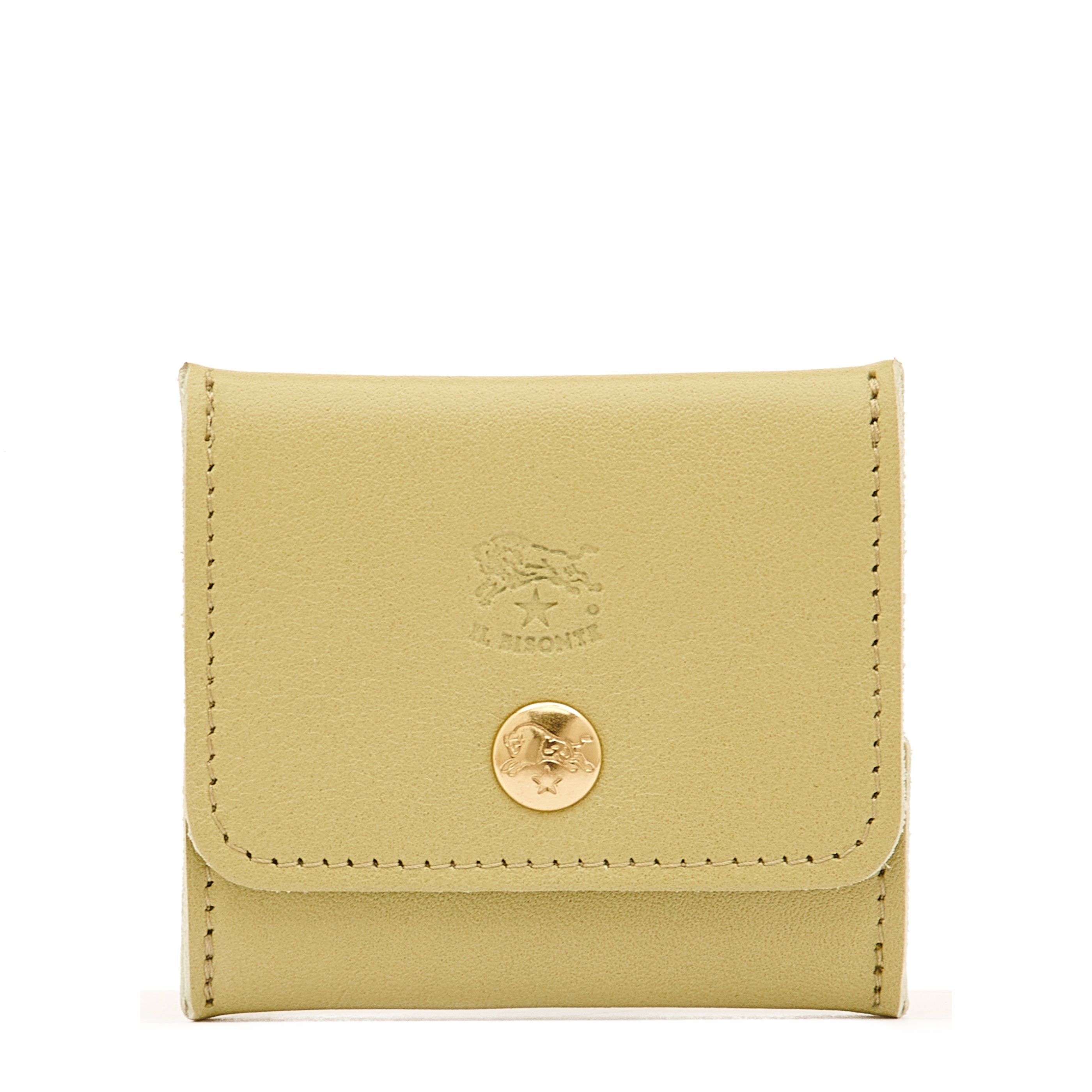 Coin purse in leather color pistachio