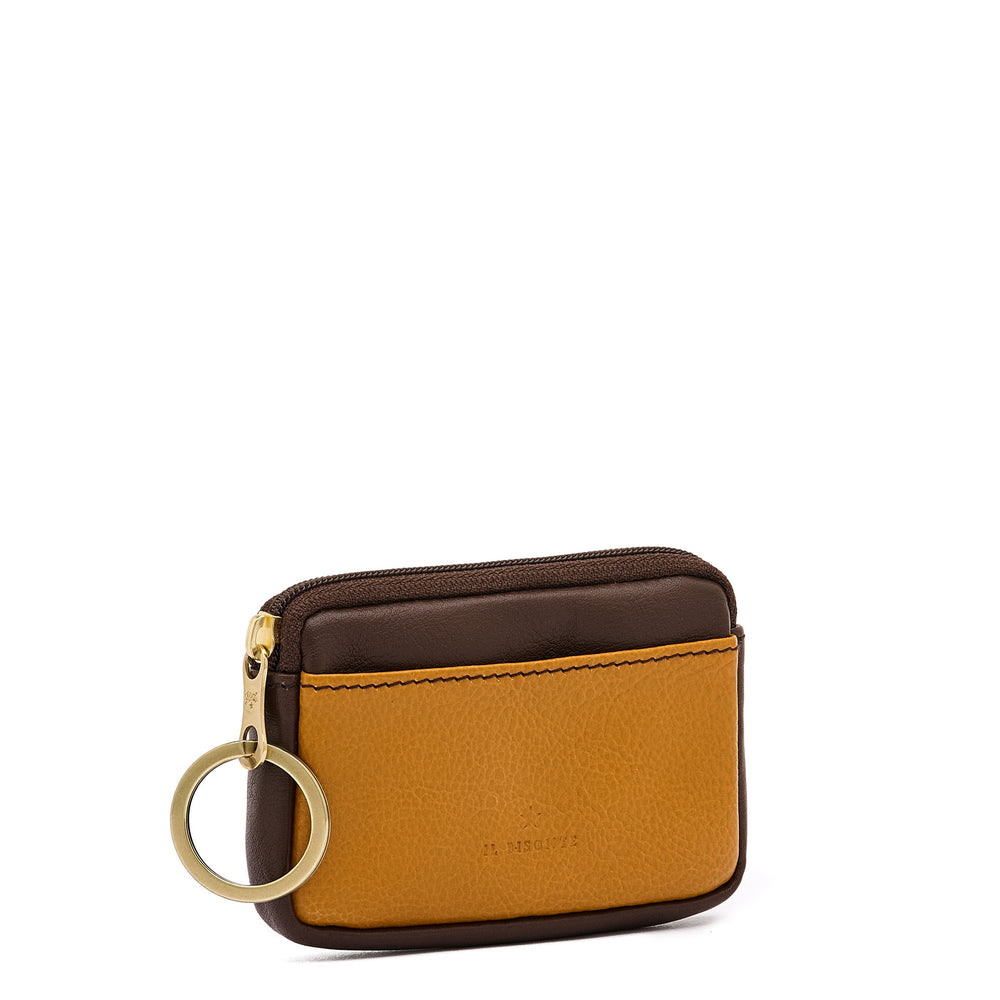 Duo | Coin purse in leather color yellow narciso — 
side view
 — 2 of 3