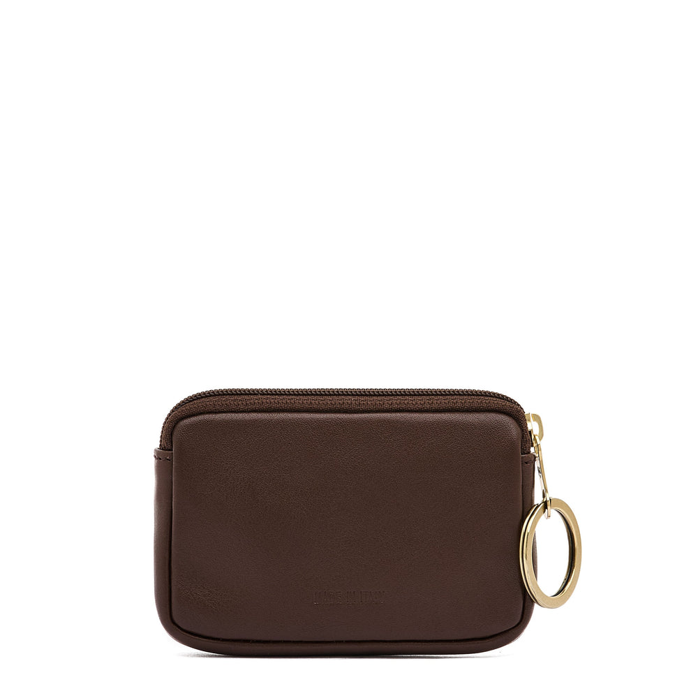 Duo | Coin purse in leather color yellow narciso — 
back or detail view
 — 3 of 3
