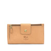 Women's continental wallet in calf leather color natural