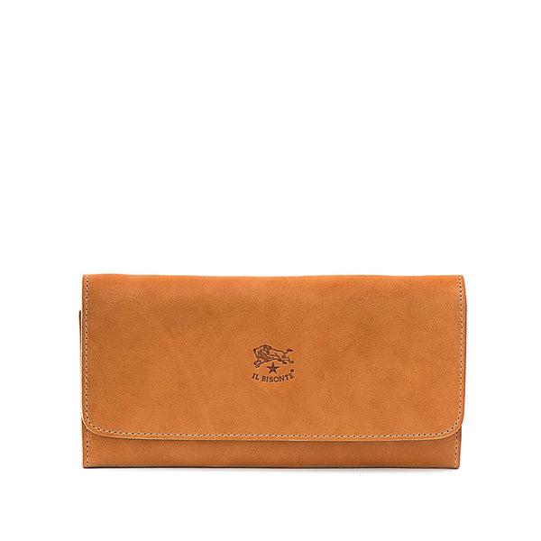 Women's continental wallet in vintage leather color natural