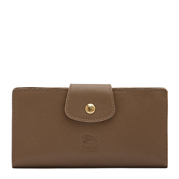 Acero | Women's continental wallet in calf leather color light grey