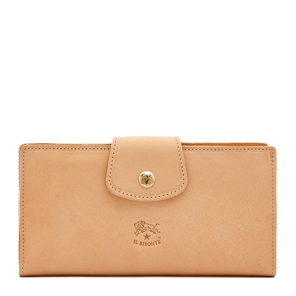 Acero | Women's continental wallet in calf leather color natural