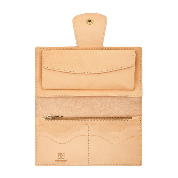 Acero | Women's continental wallet in calf leather color natural