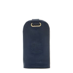 Keyring in calf leather color blue