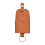Keyring in calf leather color caramel