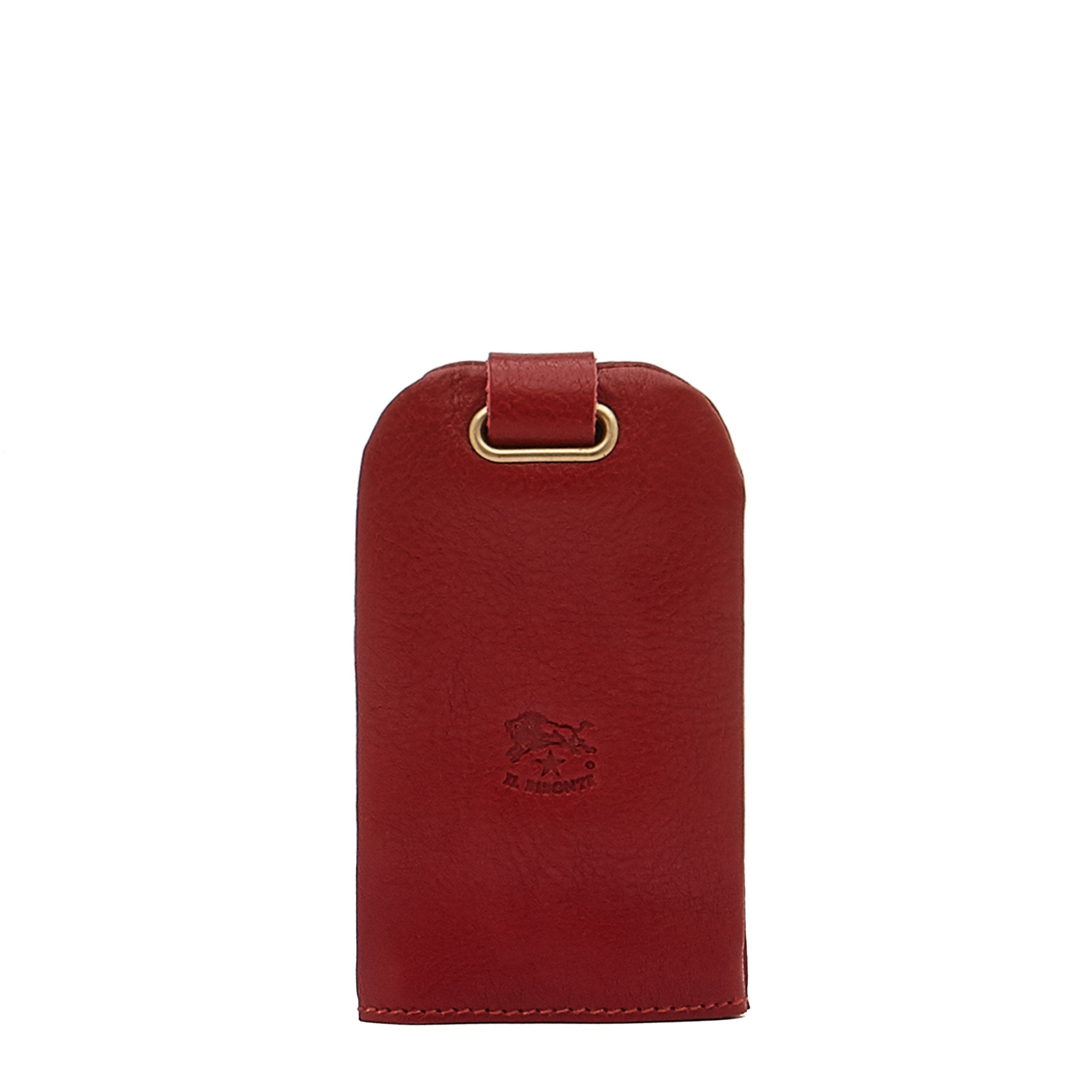 Keyring in Calf Leather color Red