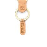 Keyring in leather color natural