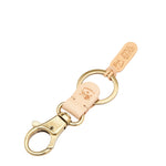 Keyring in leather color natural