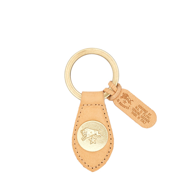 Keyring in Calf Leather color Natural