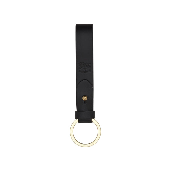Porte clefs en cuir couleur noir